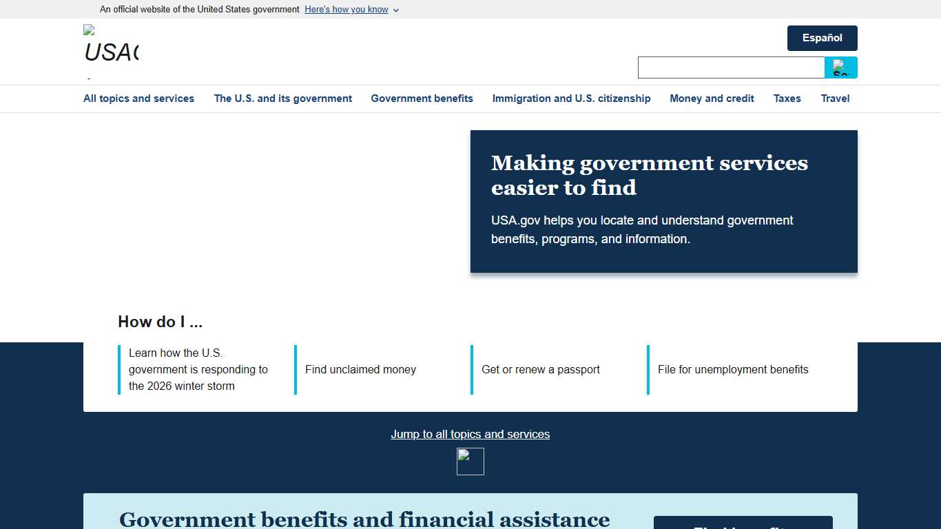 Making government services easier to find USAGov